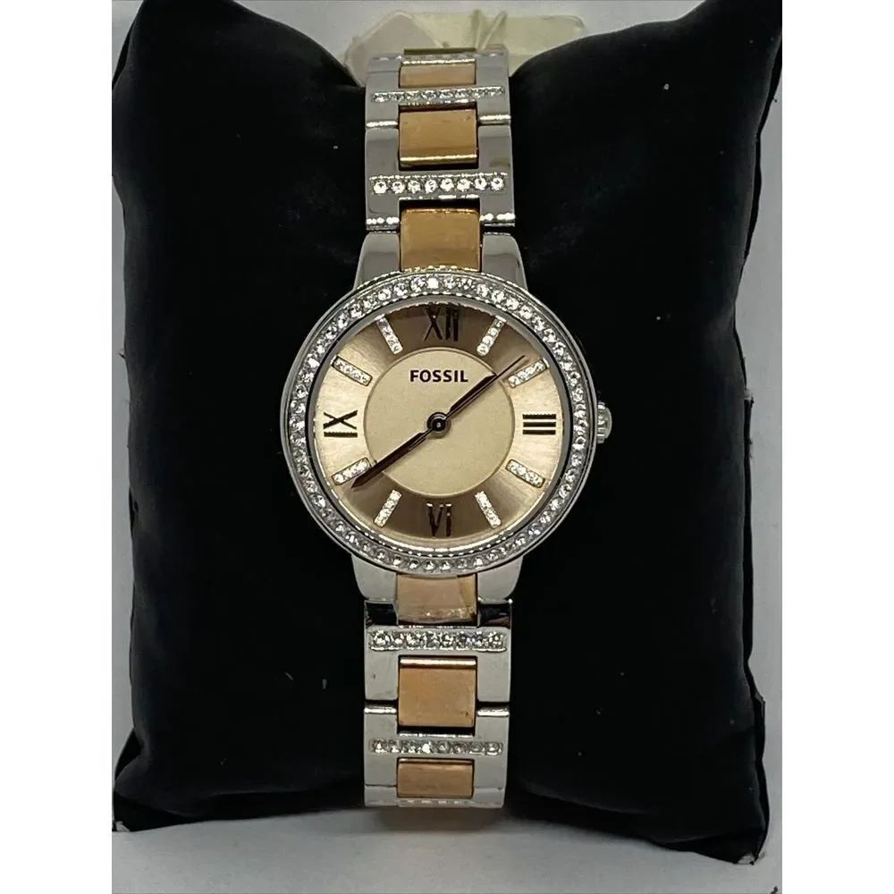 Fossil Virginia ES3405 Women's Stainless Steel Analog Dial Quartz Watch JK526